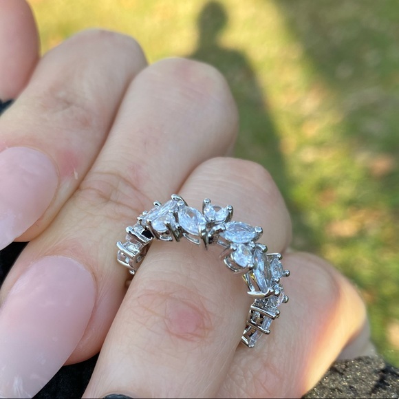 Gorgeous 925 Silver Wedding Ring White Sapphire - Picture 3 of 7